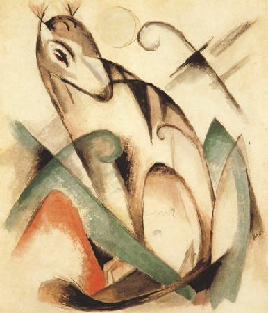 Franz Marc Seated Mythical Animal (mk34)